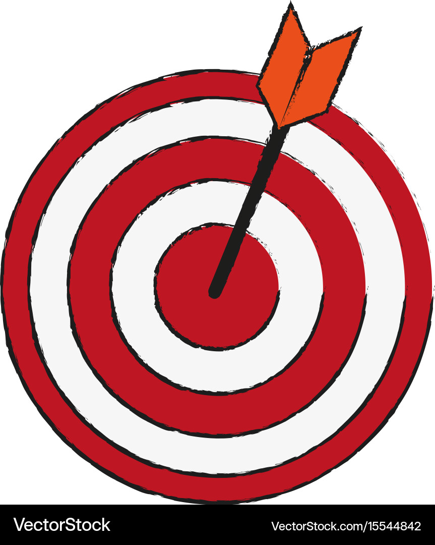 Bullseye with dart icon image vector image