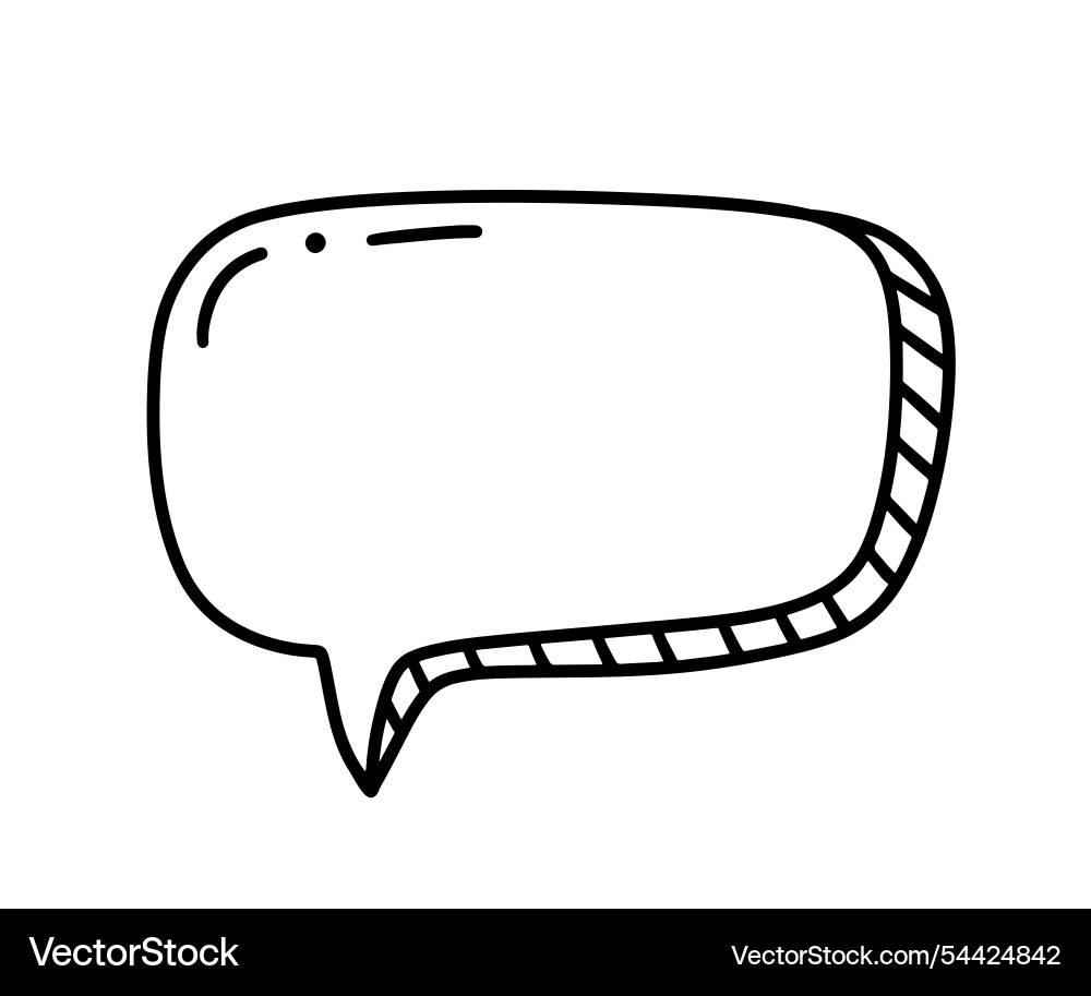 Chat speech bubble message text cloud shape vector image