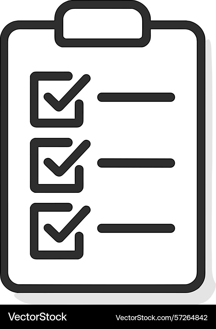 Checklist for task management during project Checklist for task management during project vector image