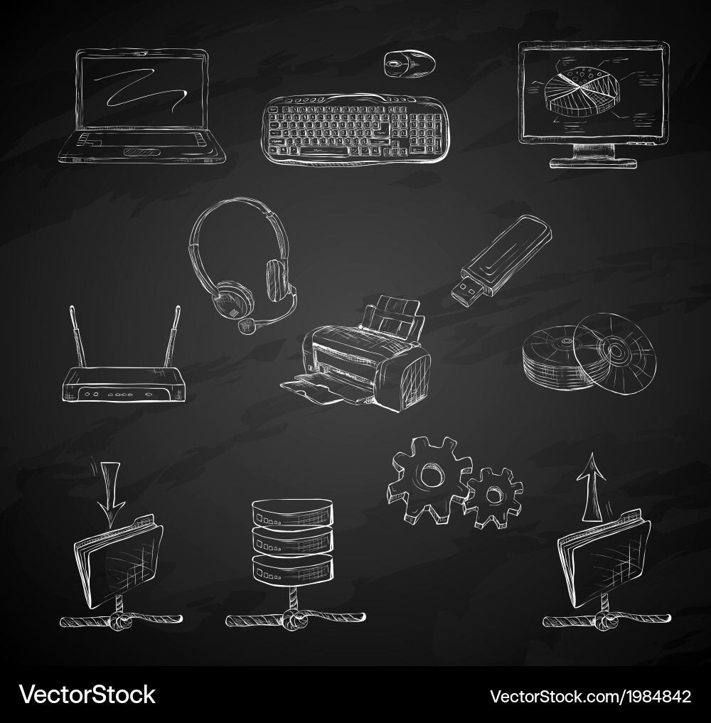 Computer Icons - Network & Tech vector image