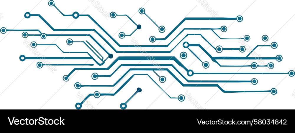 Digital Circuit Network Pattern Vector Image