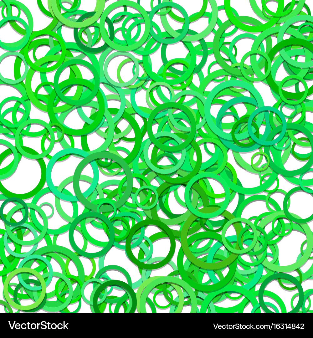 Green abstract chaotic circle pattern background vector image