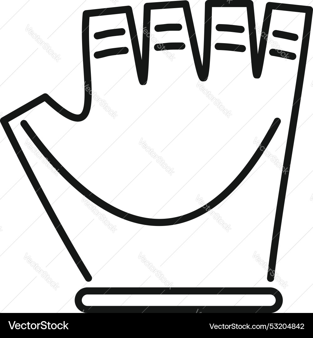 Linie Icon Stil Fahrradhandschuh schützen Hand Linie Icon Stil Fahrradhandschuh schützen Hand vektorbild