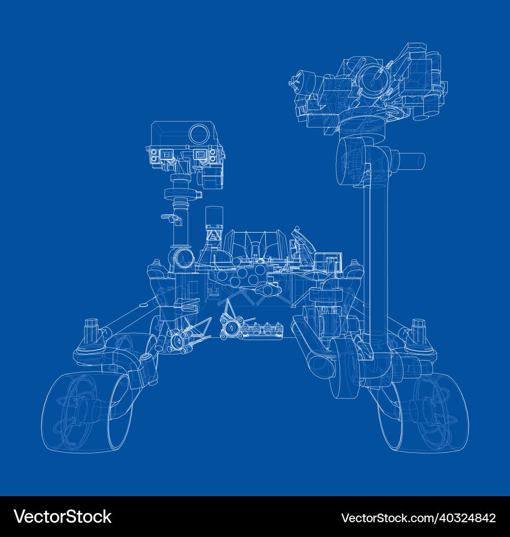 Mars rover rendering of 3d Mars rover rendering of 3d vector image