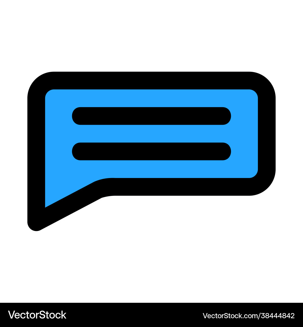 Message icon in filled line style for any projects Message icon in filled line style for any projects vector image