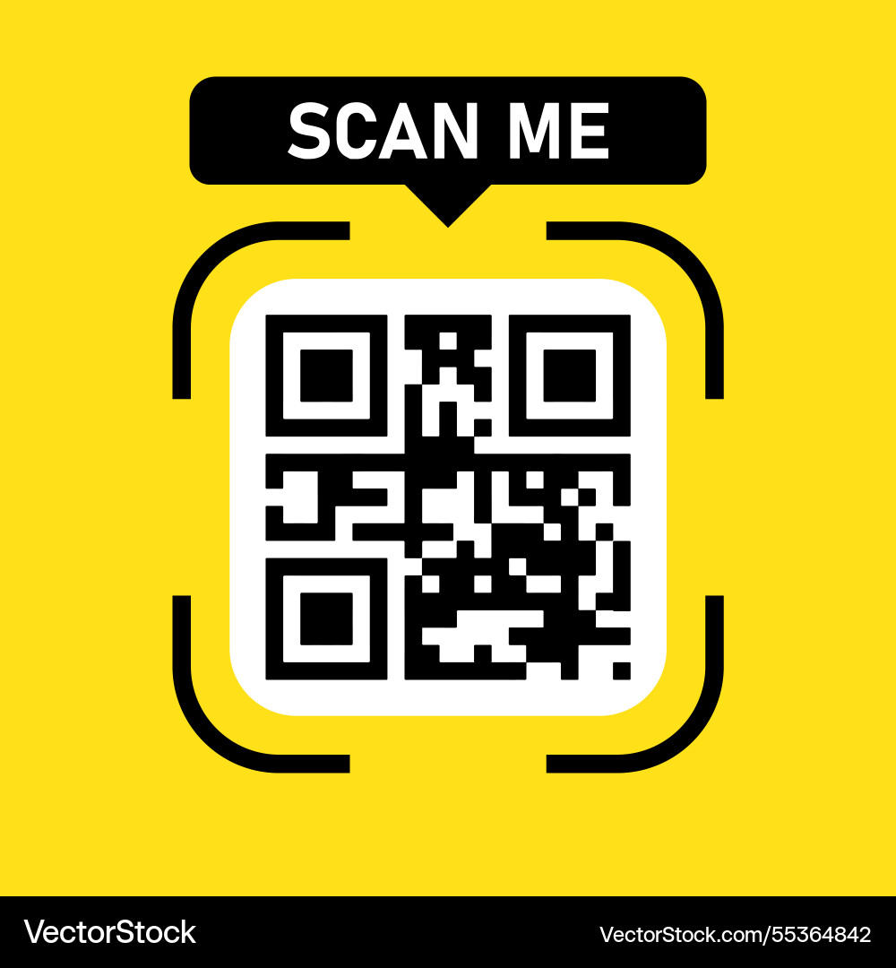 Qr code icon scanning identification system scan Qr code icon scanning identification system scan vector image