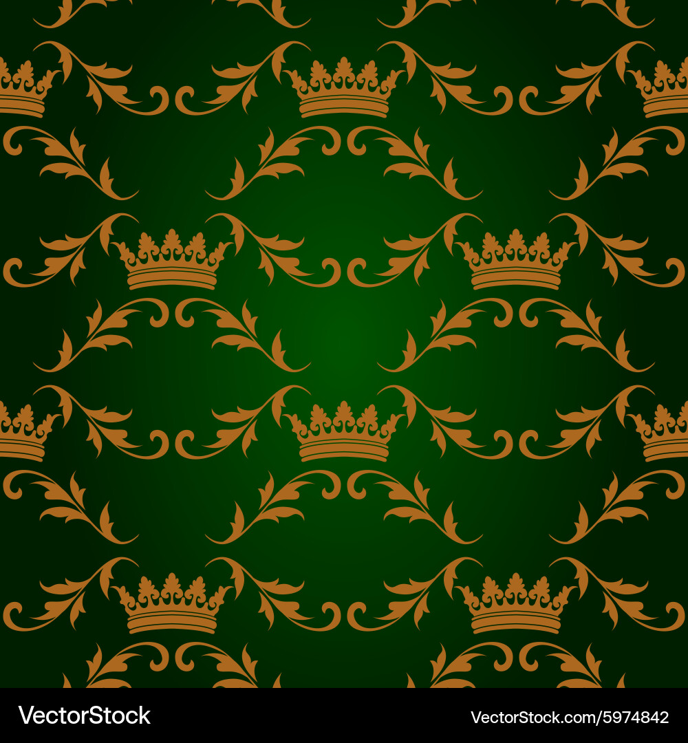 Seamless pattern with crowns vector image