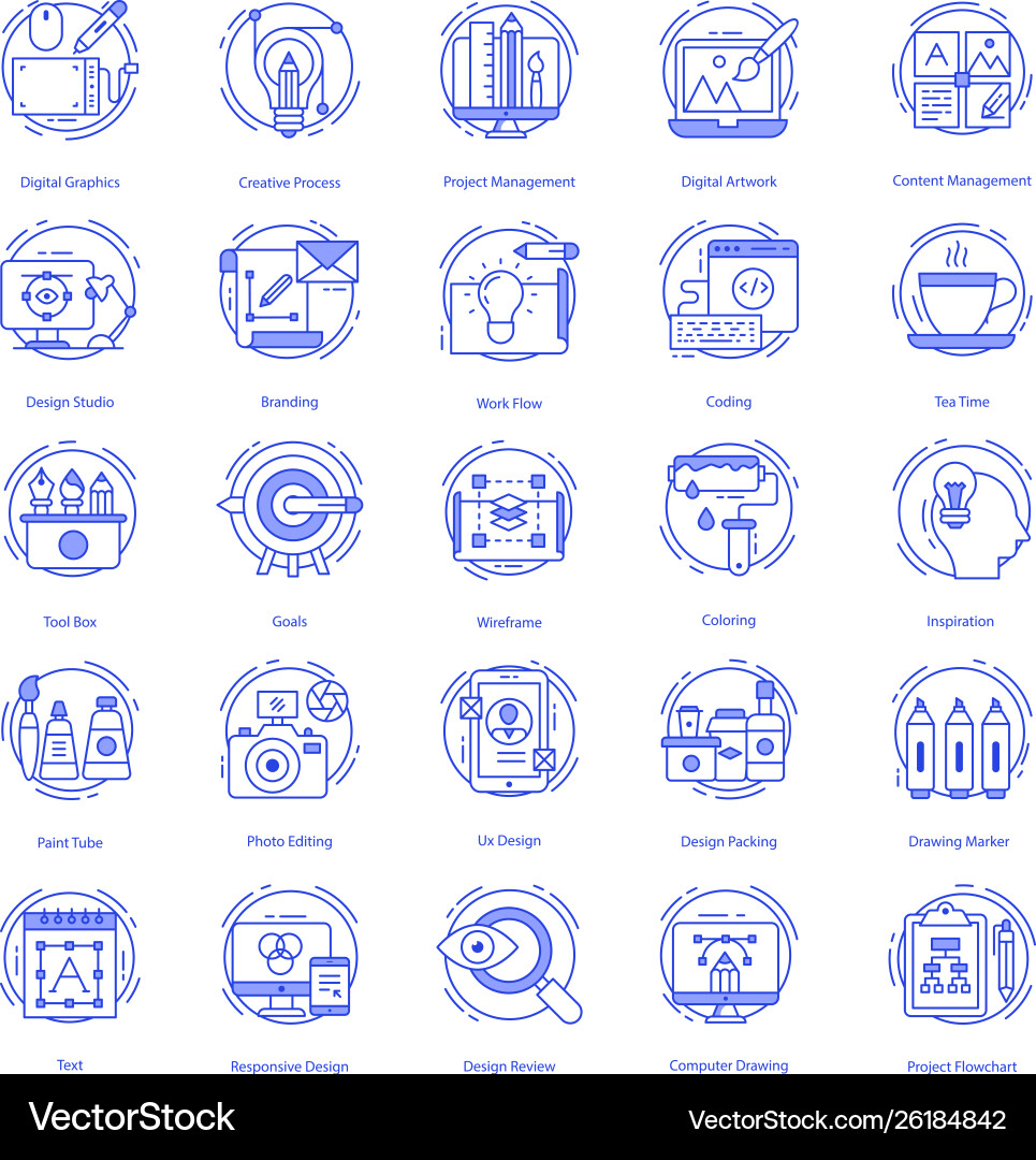 Web design icons set Vector Image