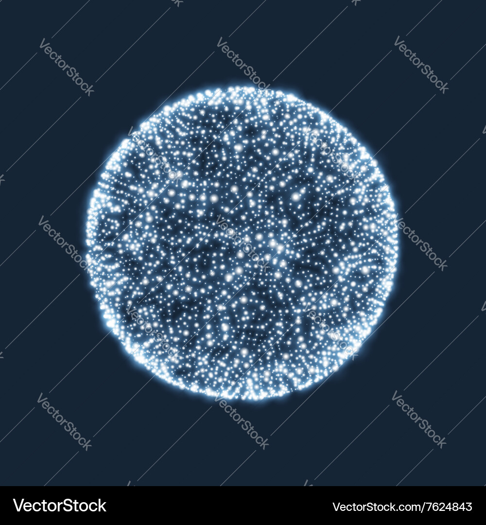 3D Globe Grid – Point Network vector image