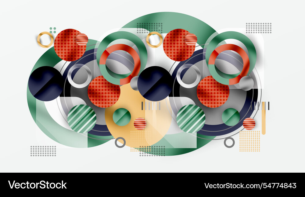 Abstract geometric background with overlapping Vector Image