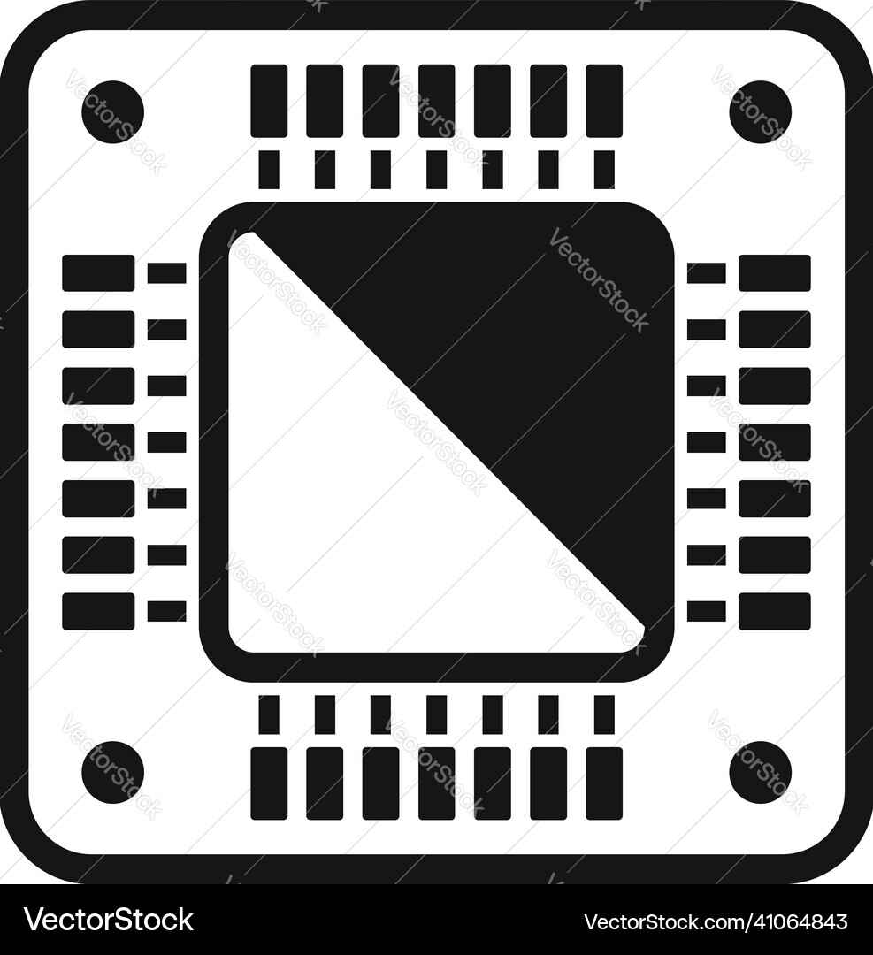 Board cpu icon simple digital microchip Board cpu icon simple digital microchip Vector Image