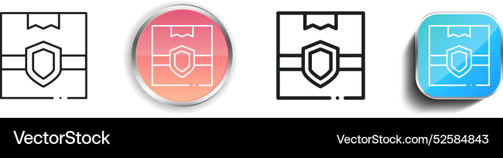 Cargo icon thin linear regular and button style Cargo icon thin linear regular and button style vector image