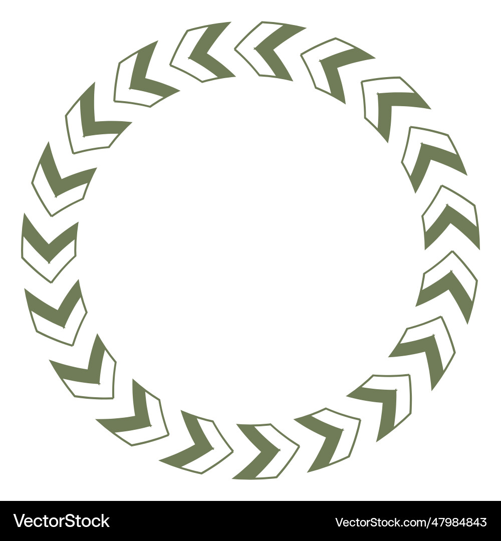 Circle frame with arrows Circle frame with arrows Vector Image