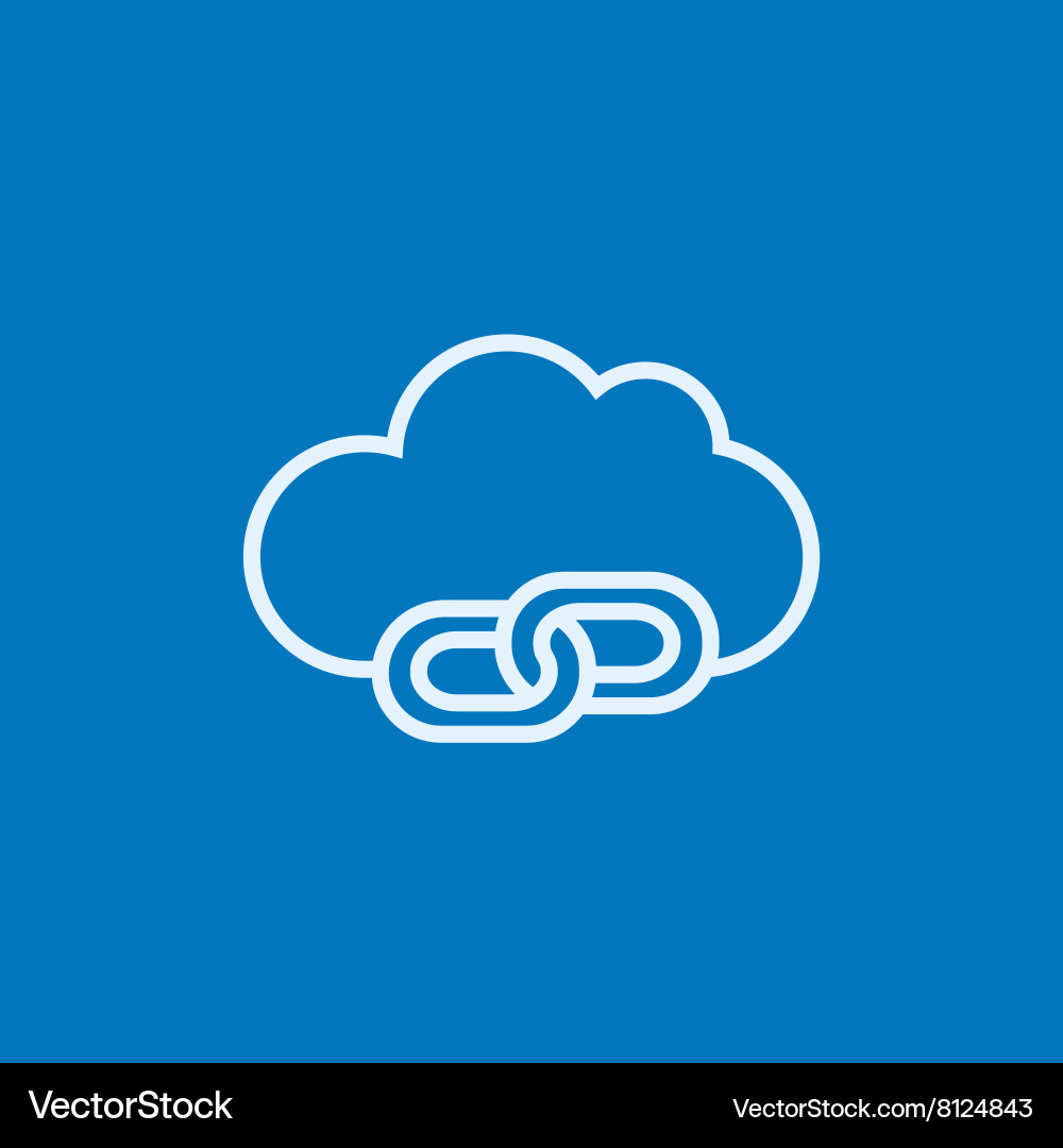 Cloud computing line icon Vector Image