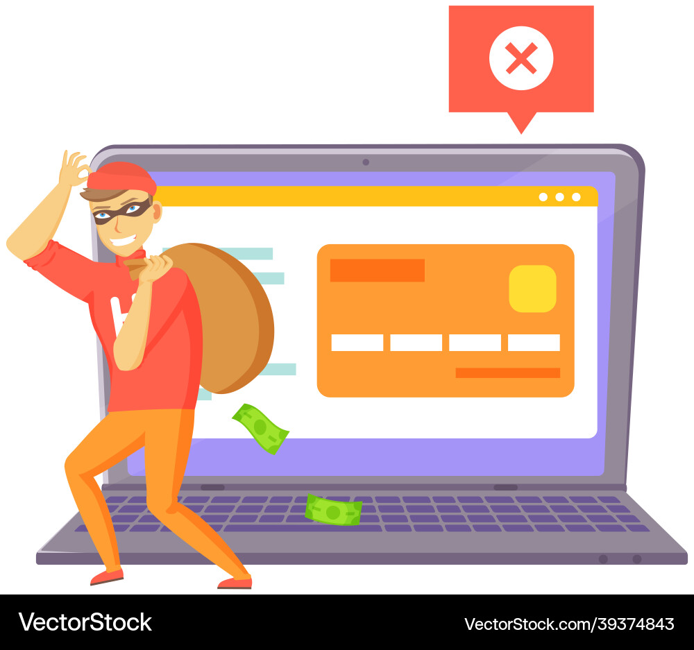 Ddos attack on website man hacker stand near big Ddos attack on website man hacker stand near big vector image