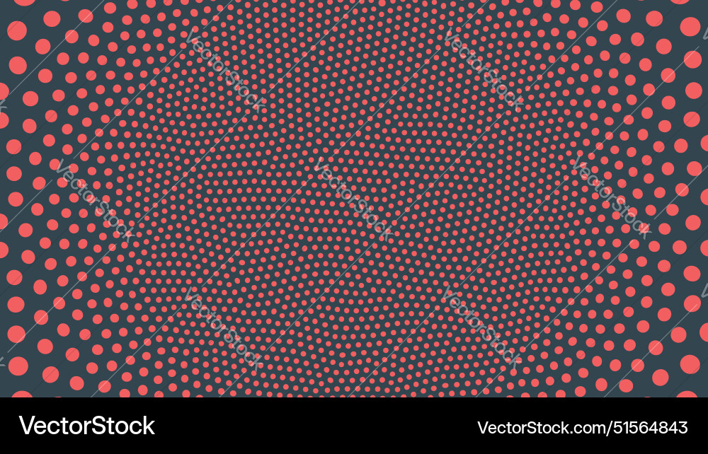 Dotwork pattern radial structure red black Vector Image