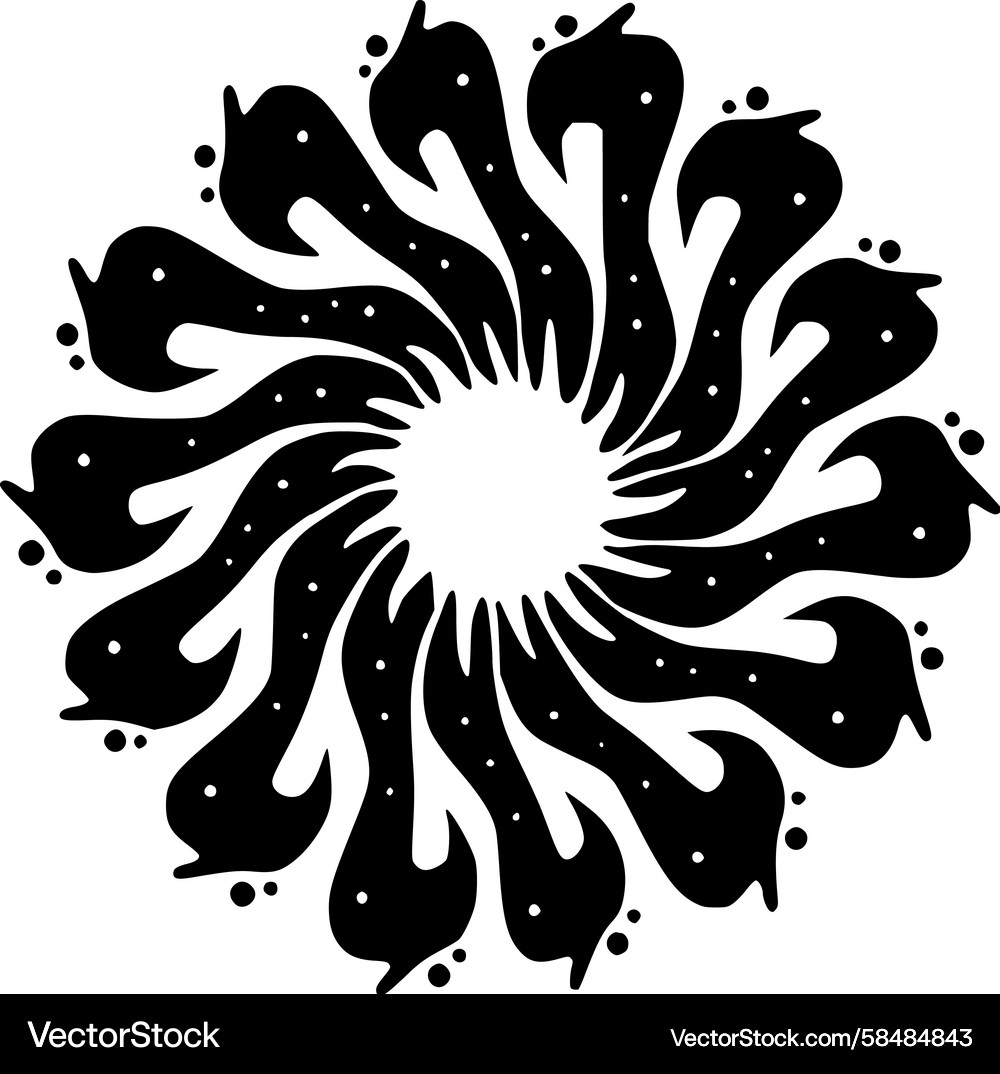 Dynamic Radial Flame Pattern Vector Image