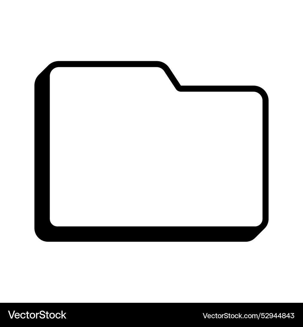 Folder icon isolated on white background Vector Image