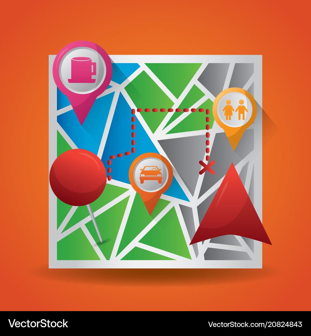 Gps navigation application Vector Image