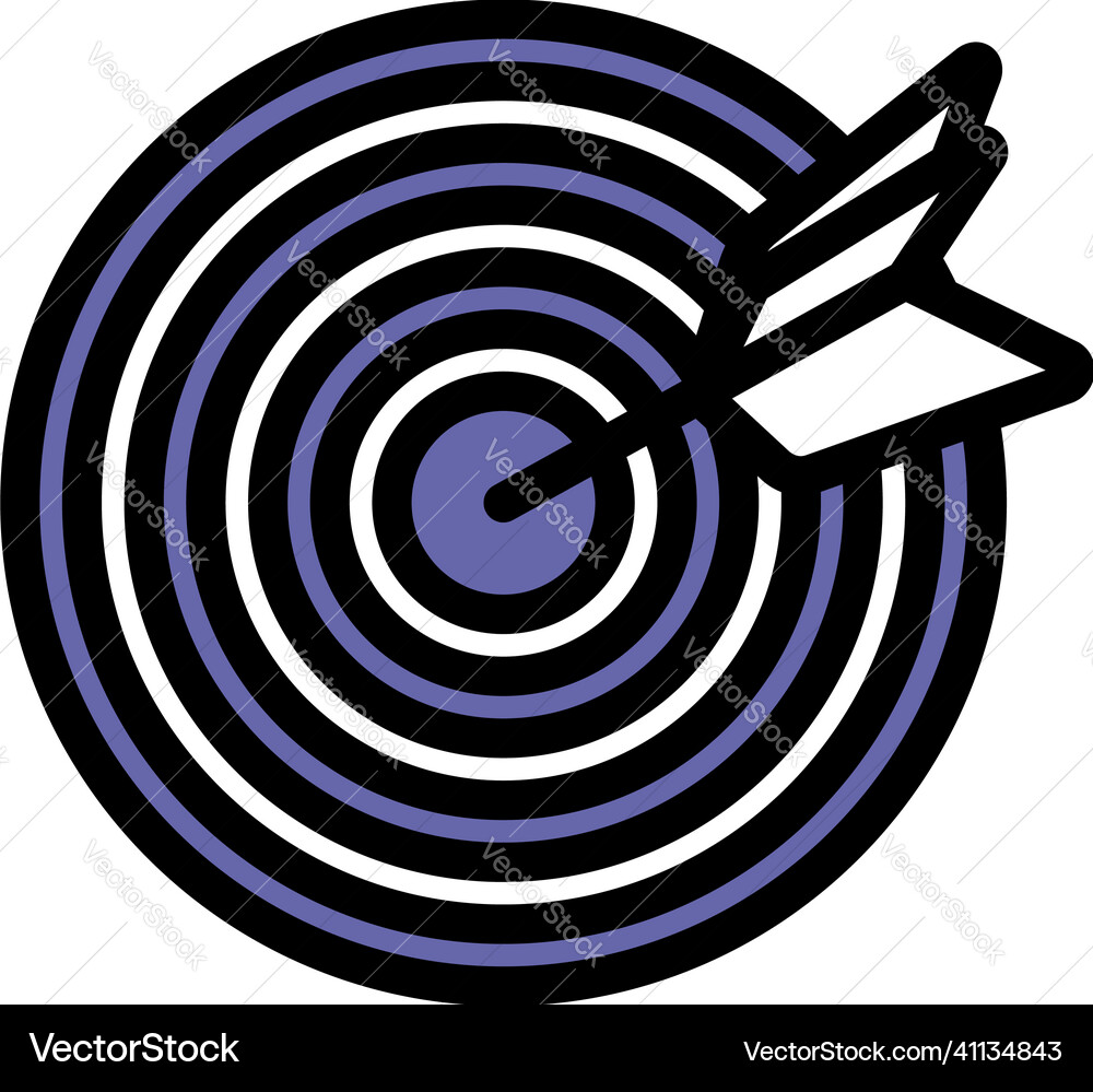 Icon of target with dart Icon of target with dart vector image