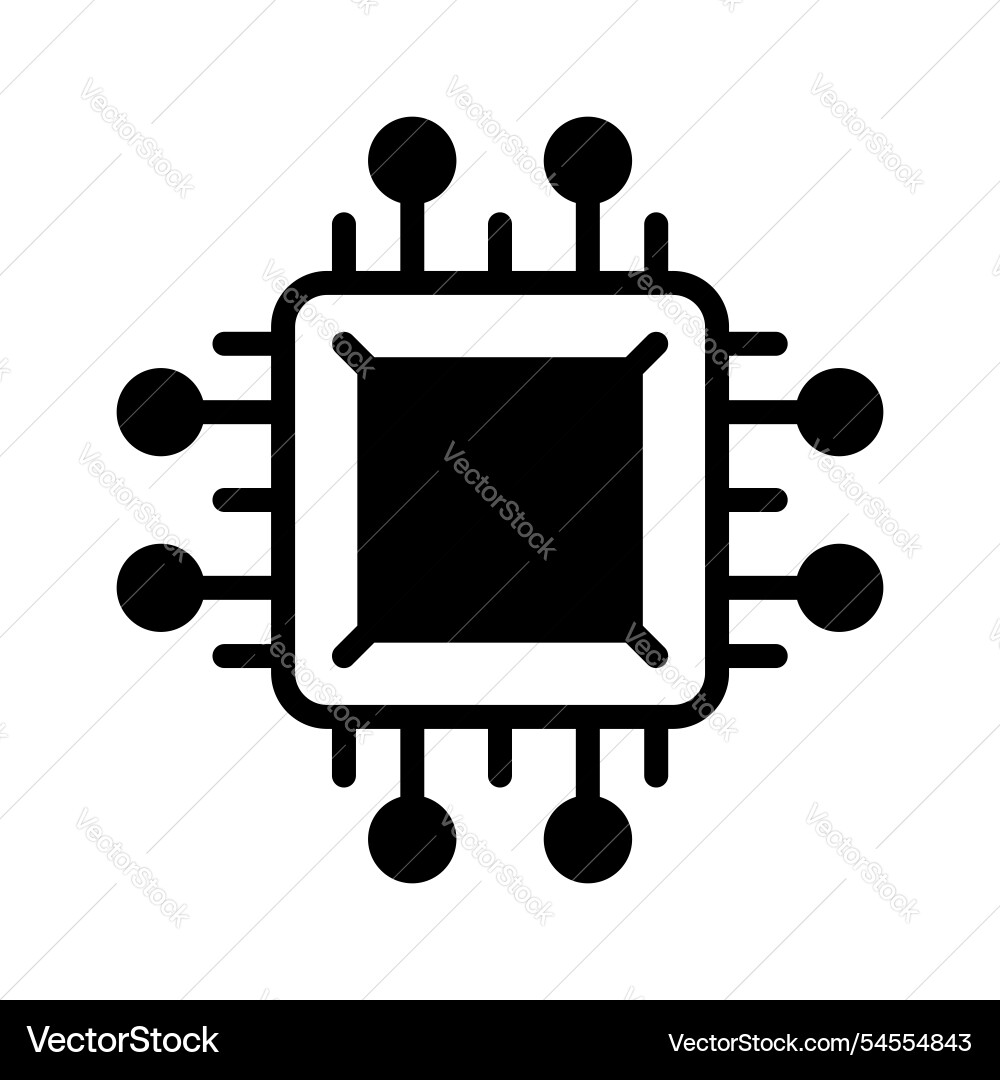 Microprocessor Vector Image