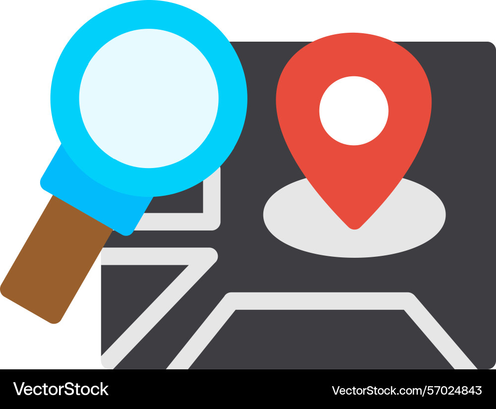Path analysis flat style icon design Vector Image