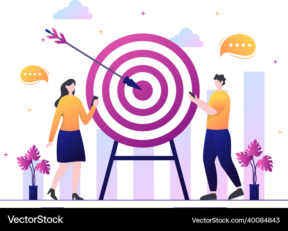 Startup target of business development process Vector Image