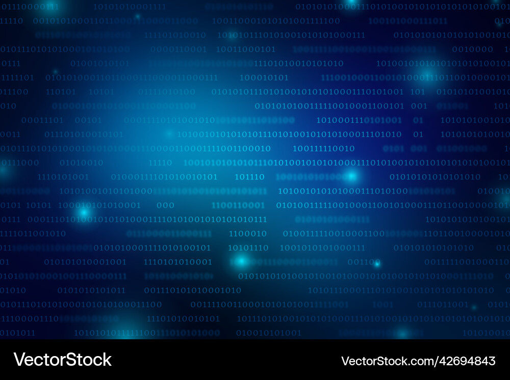 Stream of binary code design vector image