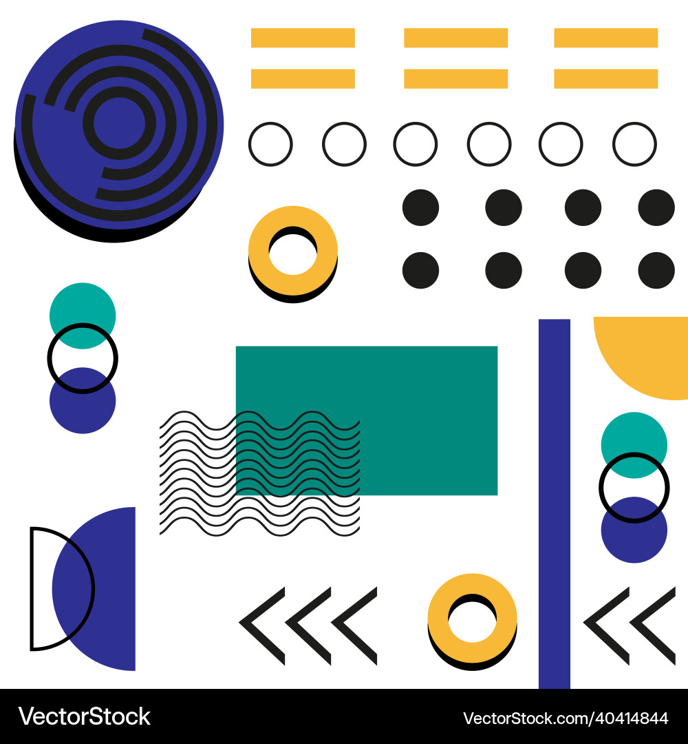 Abstract background with different geometric Vector Image