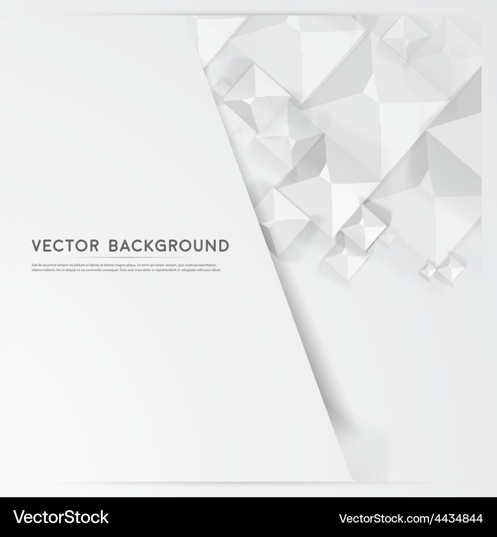 Abstract geometric shape from gray cubes Vector Image