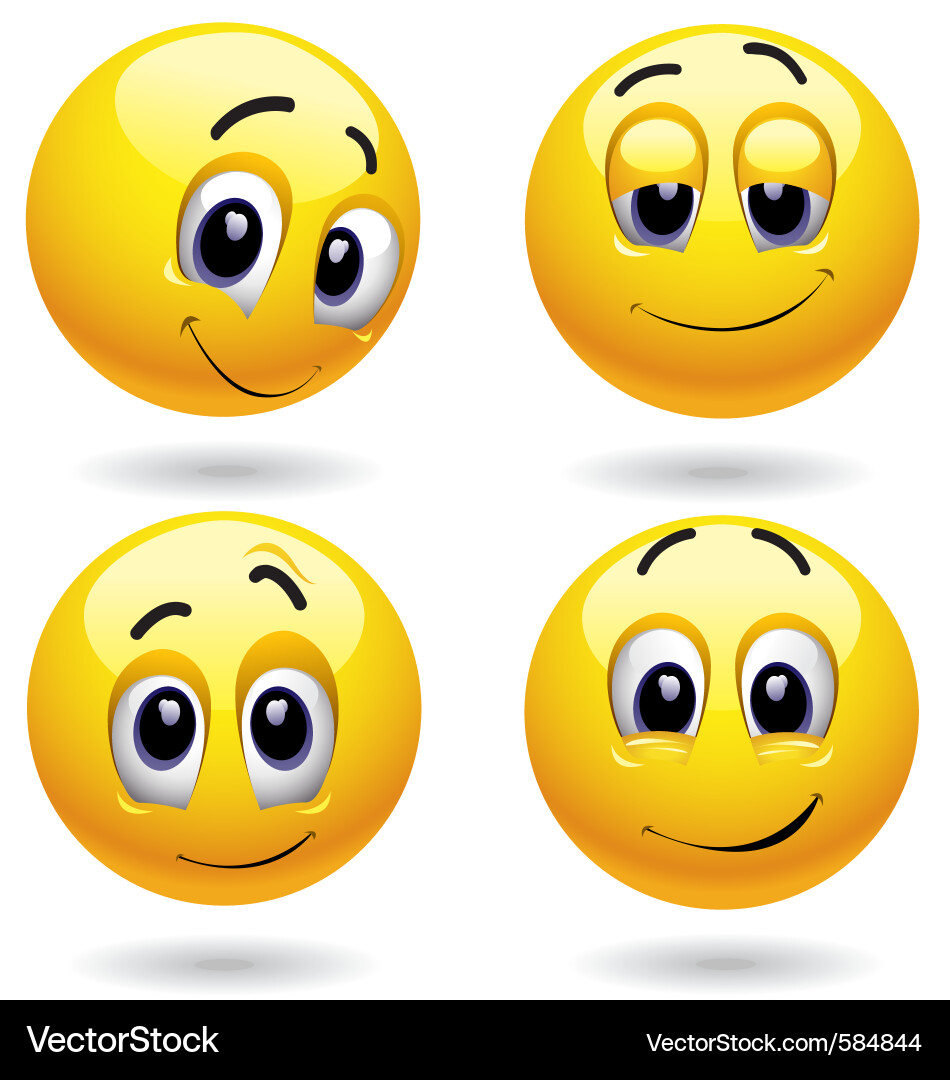 Arrogant Smiley Faces vector image