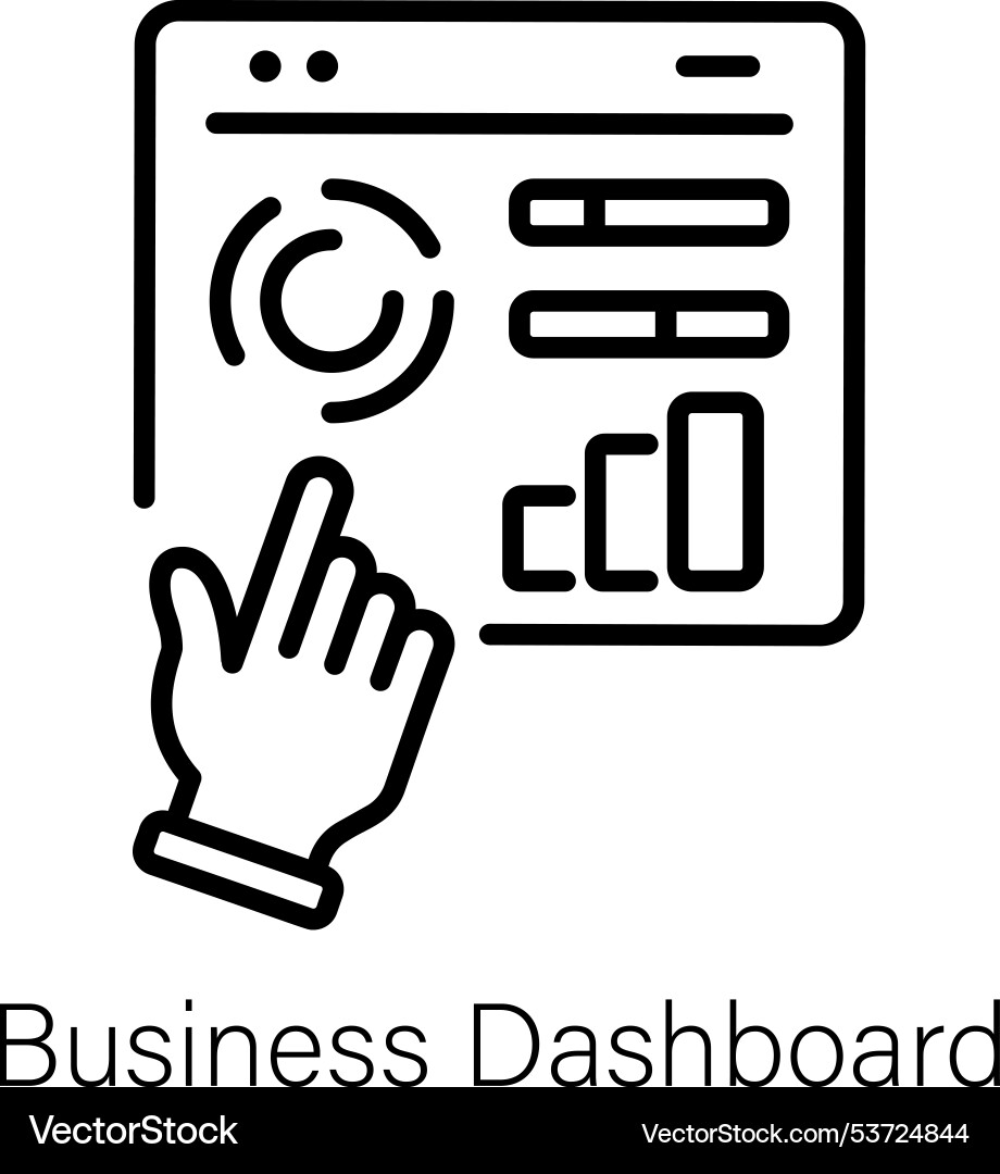 Business Performance Dashboard Icon Royalty Free Vector