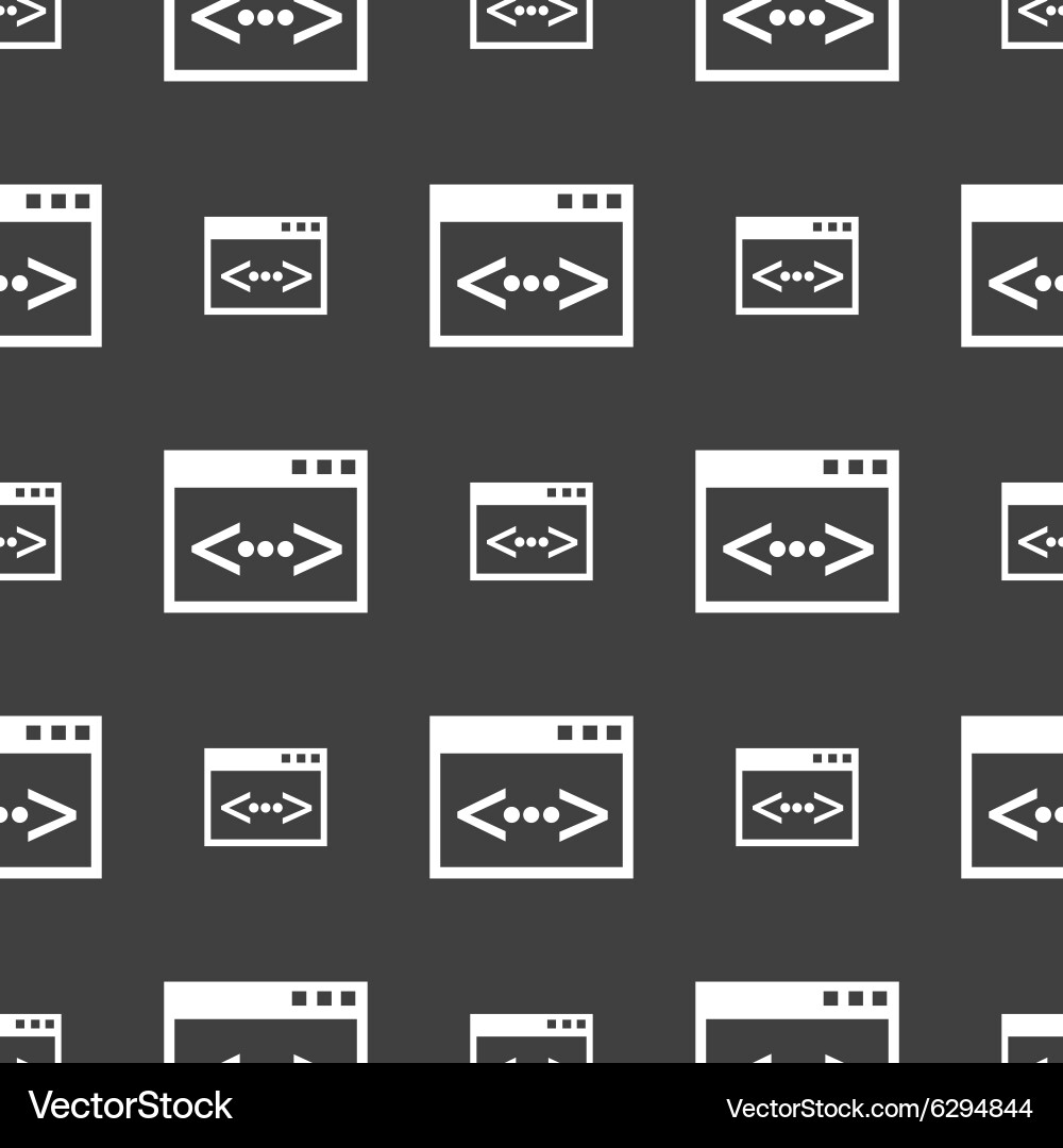 Code Sign Symbol Programmierer Symbol nahtlose Muster vektorbild