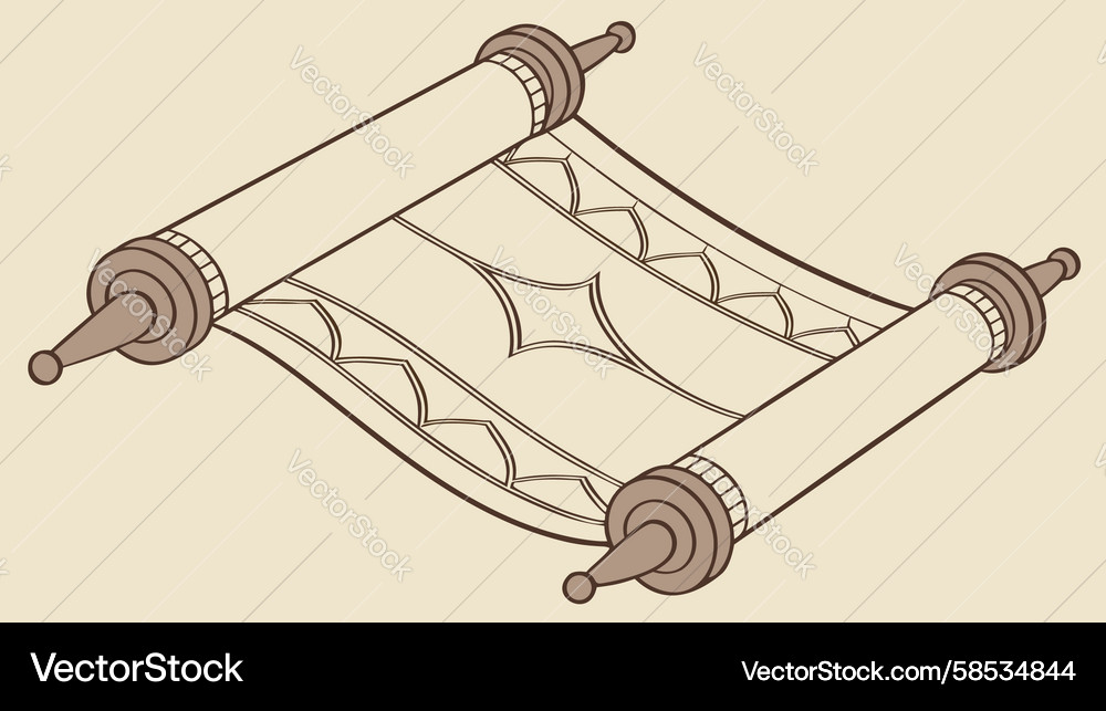Diamond Scroll Motif Vector Image