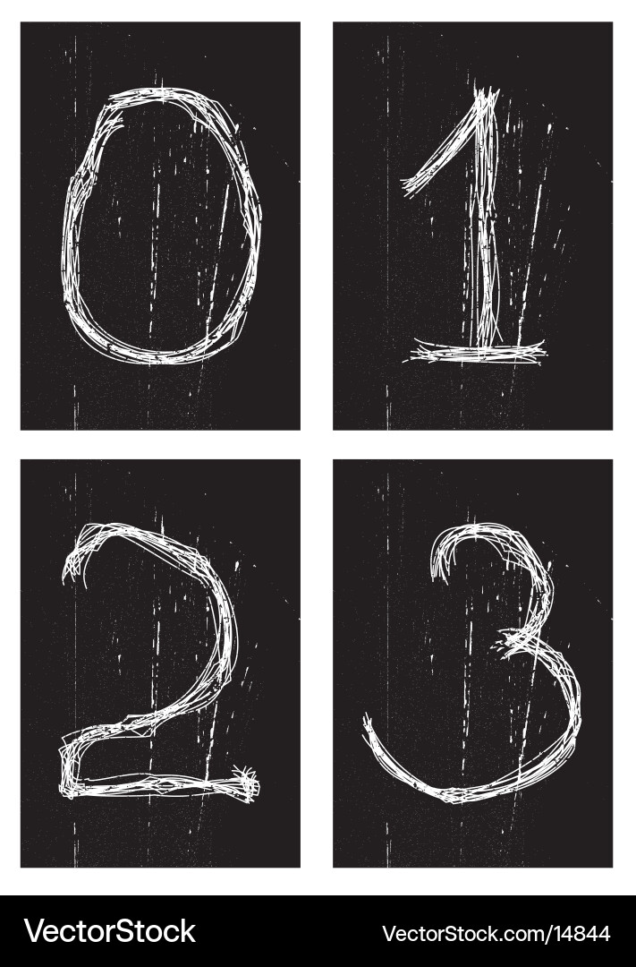 Digits square icons vector image
