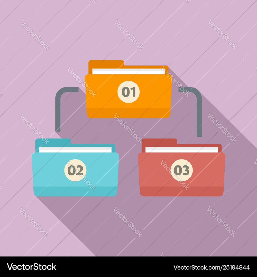 File folder scheme icon flat style File folder scheme icon flat style Vector Image