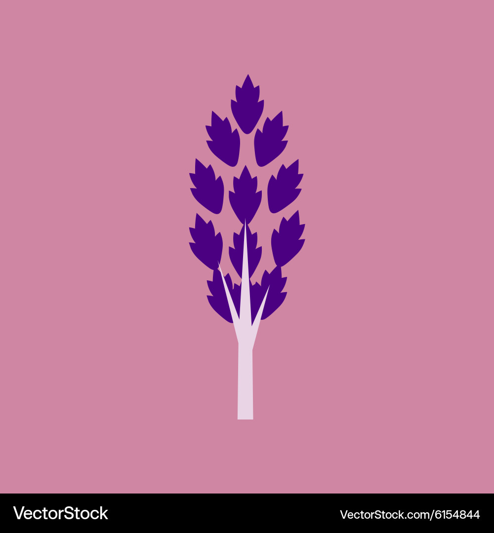 Flat with shadow icon and mobile application tree Vector Image