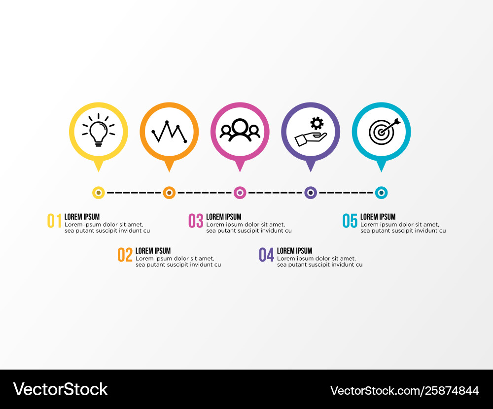 Infographic design template with options steps Infographic design template with options steps vector image