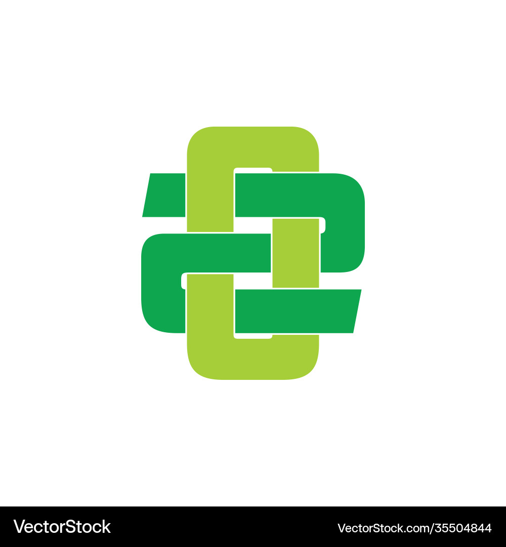 Letters o2 simple linked symbol logo Letters o2 simple linked symbol logo vector image
