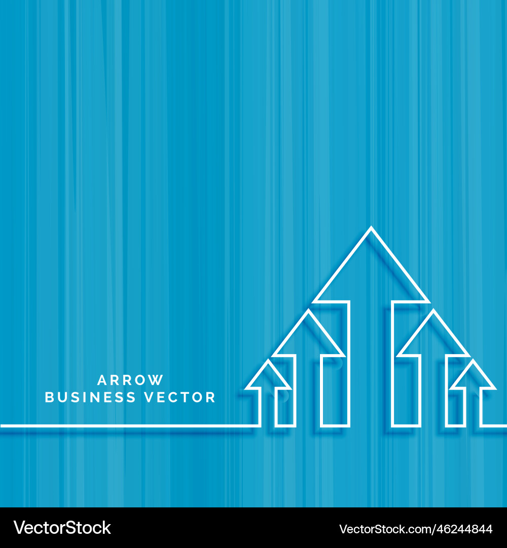 Line arrow shape moving upward background Vector Image