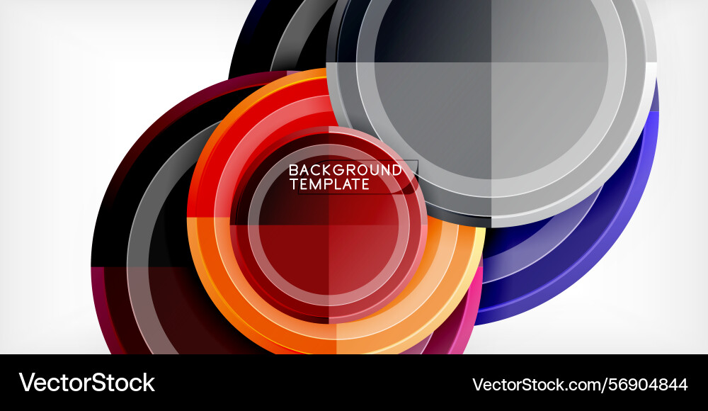 Overlapping Circles Abstract Background vector image