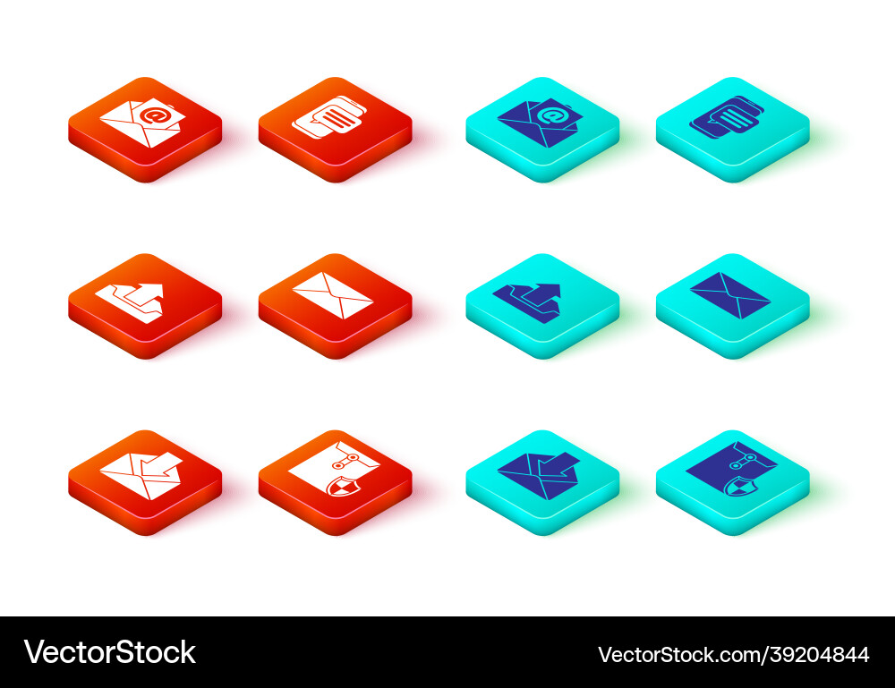 Set envelope with shield upload inbox chat Set envelope with shield upload inbox chat Vector Image