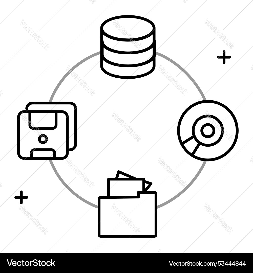Strukturierte und unstrukturierte Daten-Icon-Design vektorbild