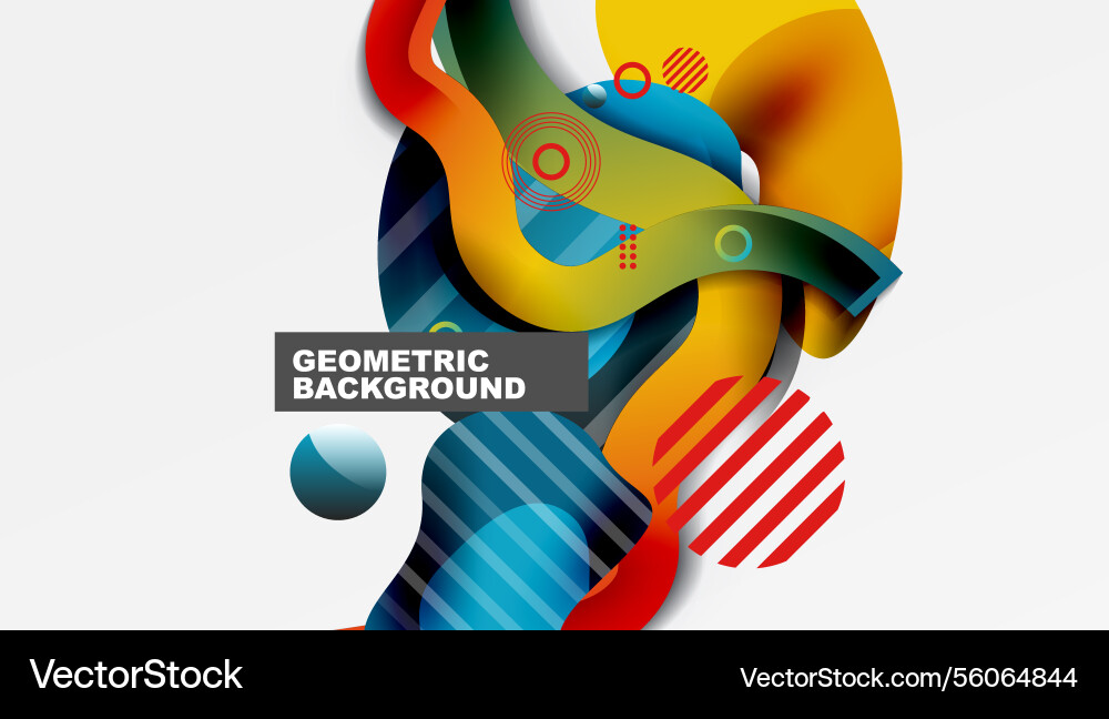 Vibrant abstract background overlapping shapes Vibrant abstract background overlapping shapes vector image