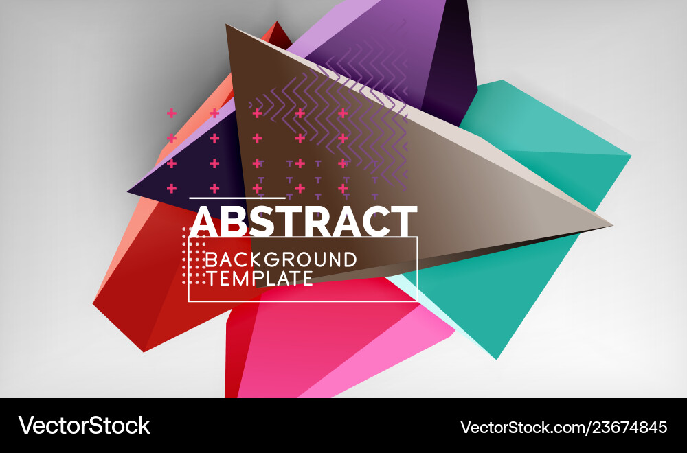 3d geometric triangular shapes abstract background 3d geometric triangular shapes abstract background Vector Image