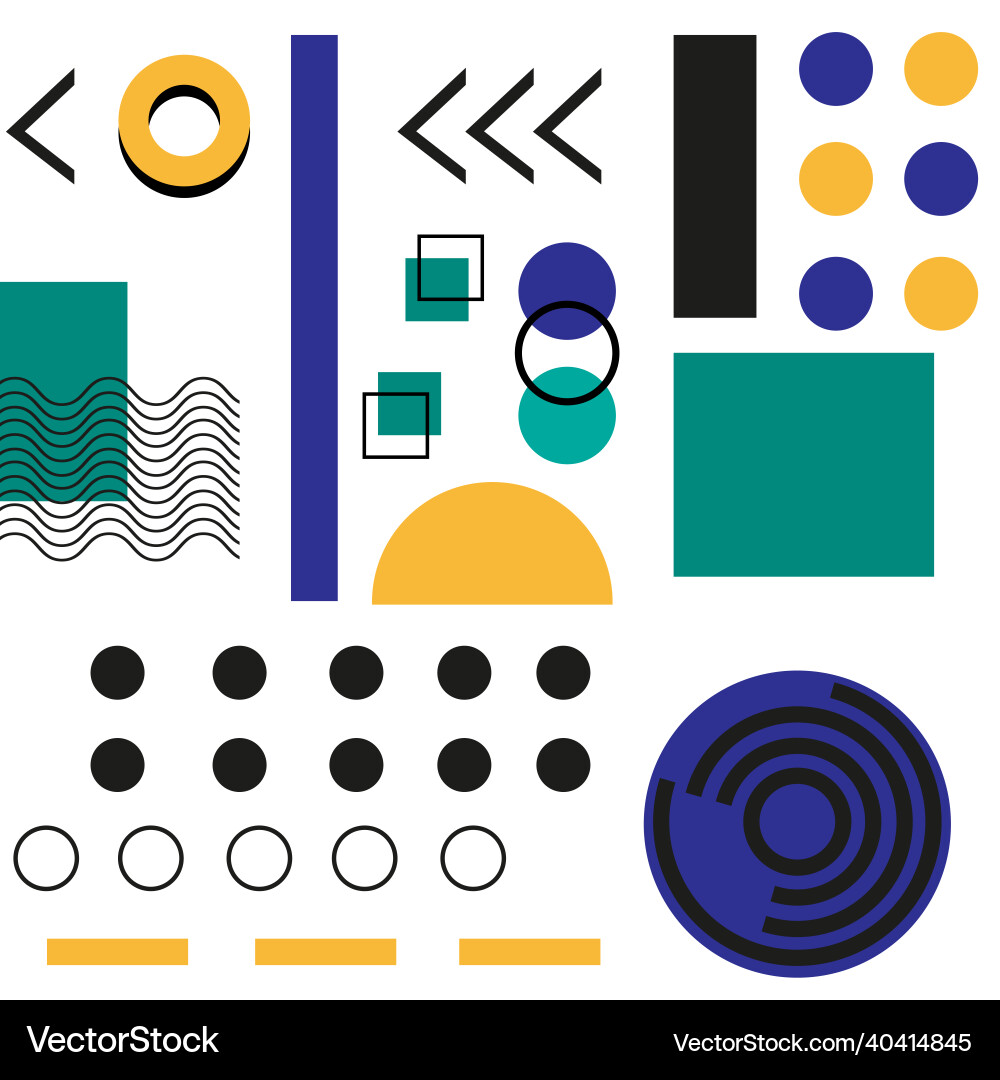 Abstract background with different geometric Vector Image