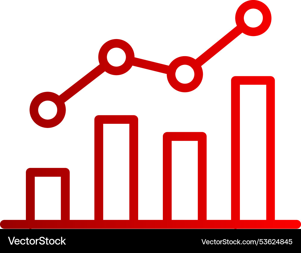 Analytics line gradient icon Vector Image
