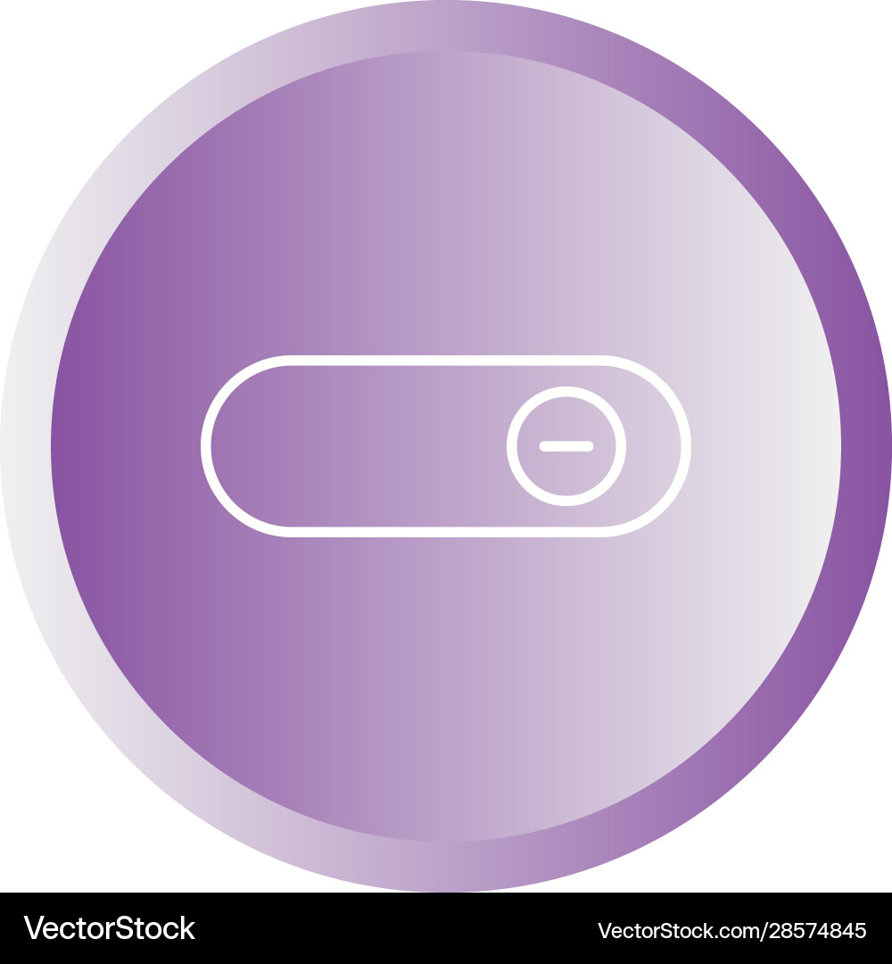 Beautiful slide button line icon Vector Image