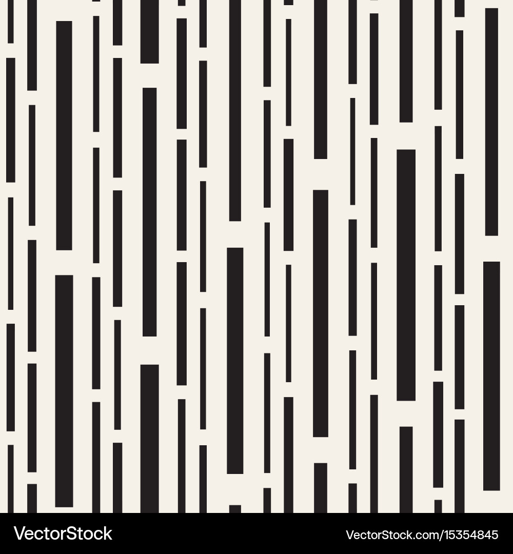 Black and white irregular dashed lines pattern vector image
