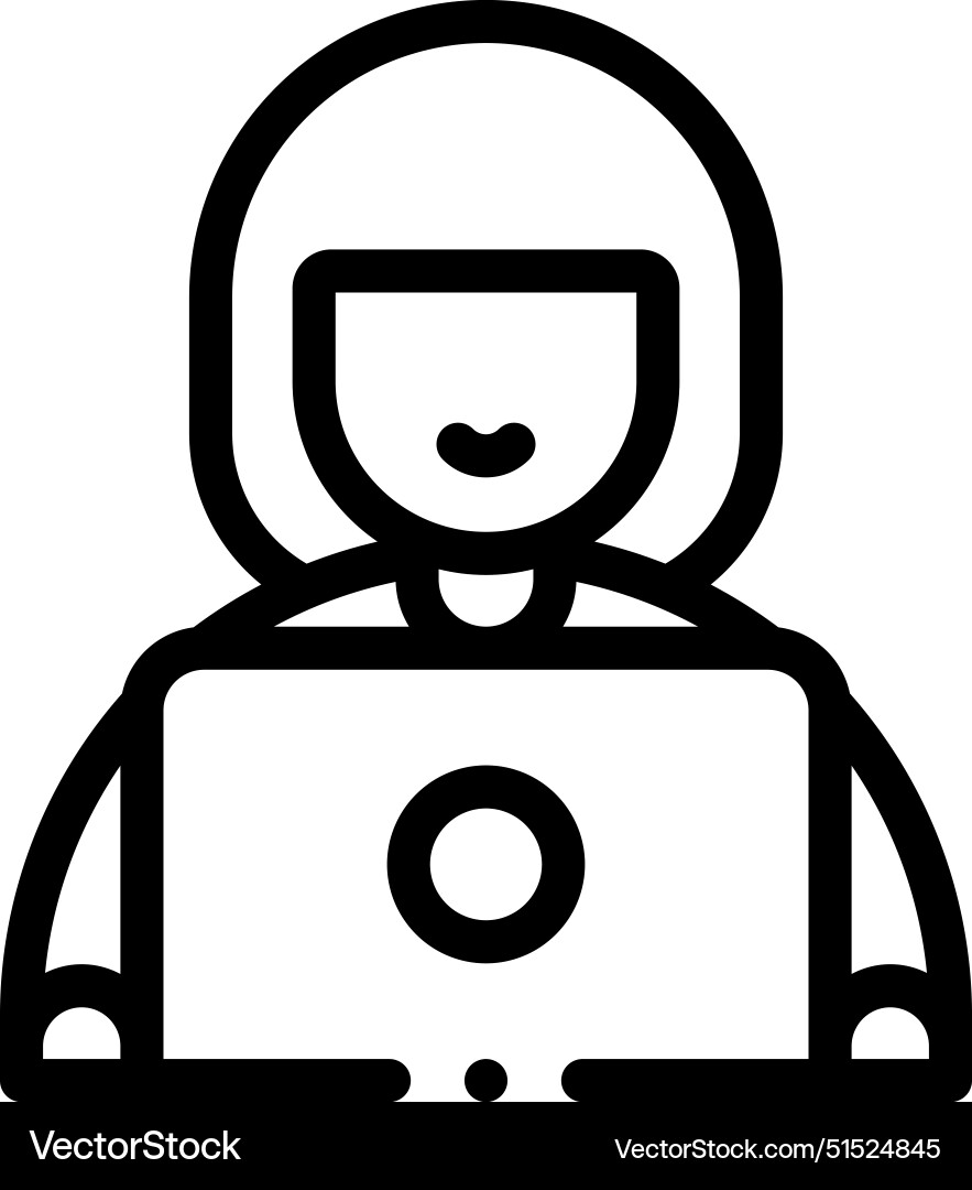 Blogger icon thin linear style design isolated Vector Image